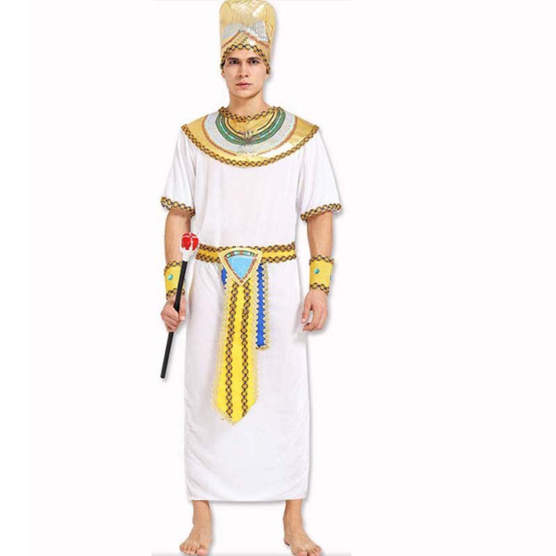 Adulto hombre Egipto disfraz Rey reina Faraón Cosplay disfraces Halloween vestido de carnaval suministros de