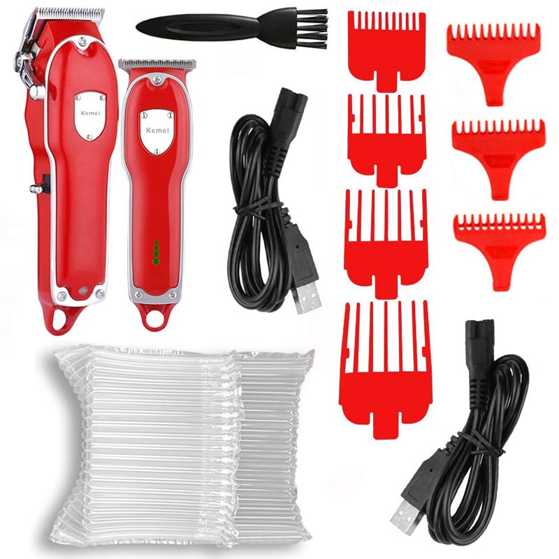 barber shop Combo Kits Electric Hair Clipper For Men Hair Trimmer Beard Edging Hair Cutting Machine Rechargeable: 3911 With bubble