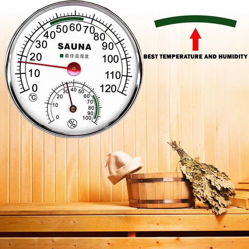 La pared del higrómetro del termómetro analógico humedad temperatura Monitor indicador para habitación de Sauna
