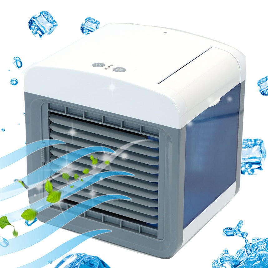 Usb mini-ventilator bærbar klimaanlæg luftfugter purifier lys desktop luftkøleventilator luftkølerventilator sendt inden for 24 timer: 1