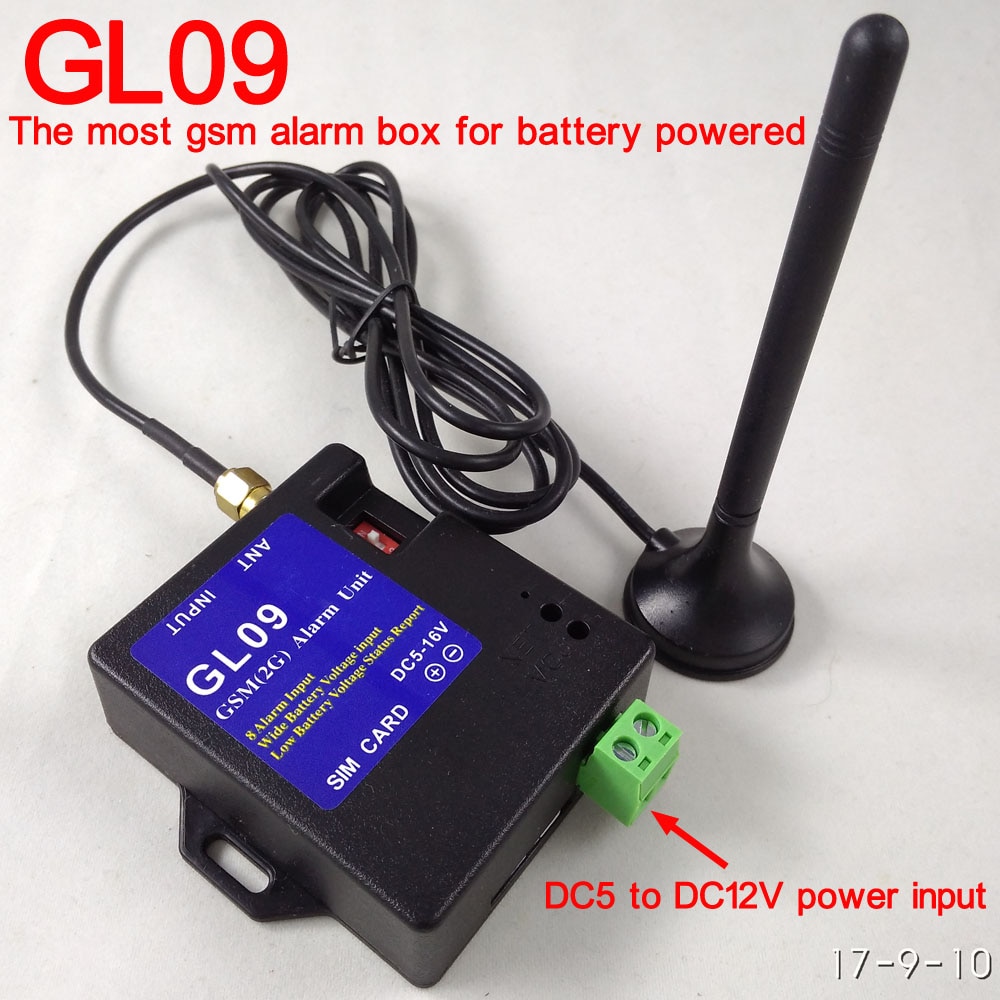 Portable battery operated Wireless GSM SMS Alarm Controller 8CH Burglar Intruder Wireless GSM Alarm System Home Security GL09
