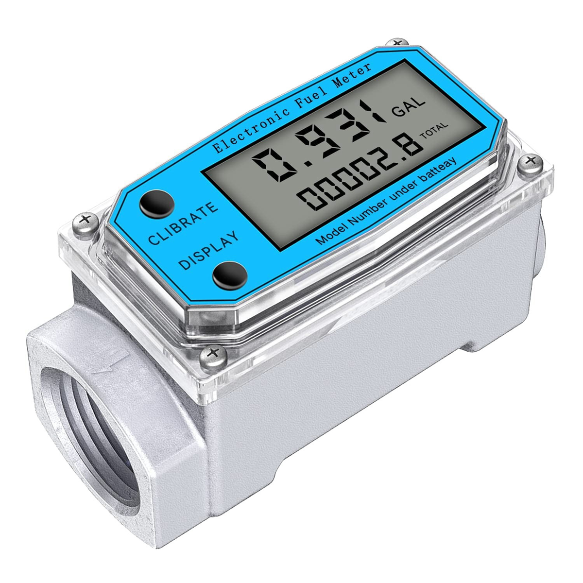 Digitale turbine wasser durchfluss messer digitale lcd anzeige mit npt zähler und fnpt gewinde gas öl kraftstoff durchfluss messer (1 zoll)