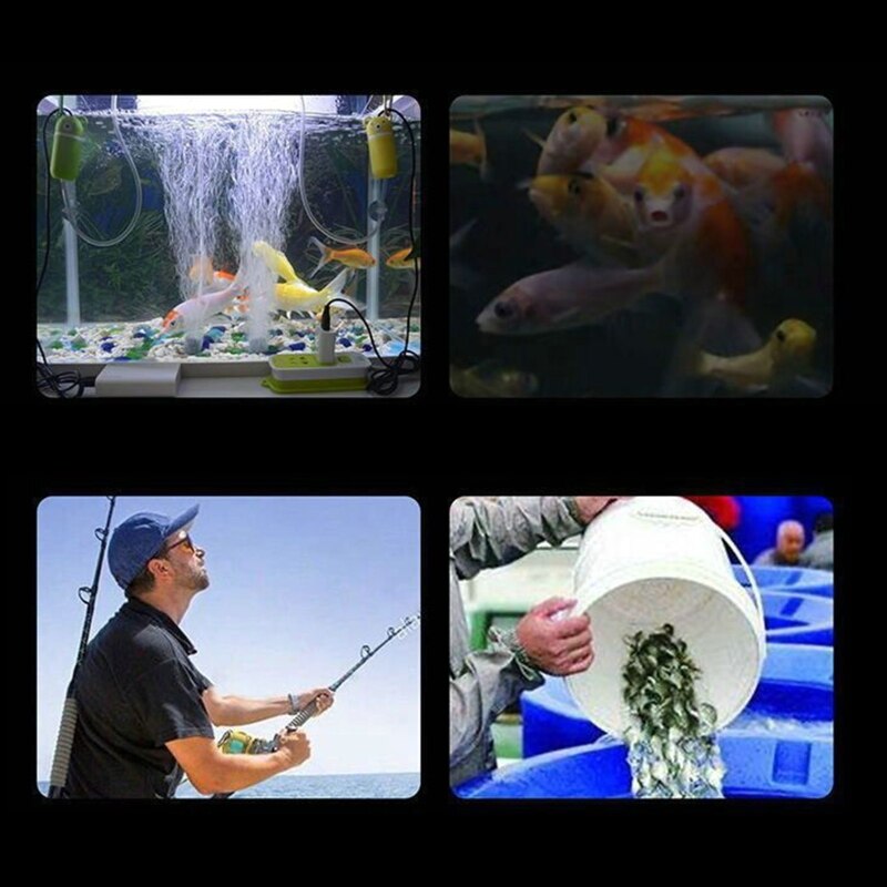 Draagbare Mini Usb Aquarium Zuurstof Pomp Krachtige Mute Energie Besparen Compressor Vis