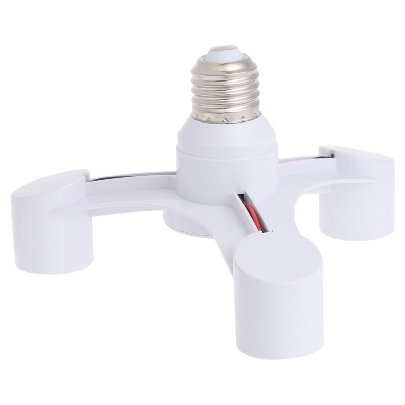 3 In 1 E27 To 3E27 Base Socket Splitter LED Light Lamp Bulb Adapter Holder White