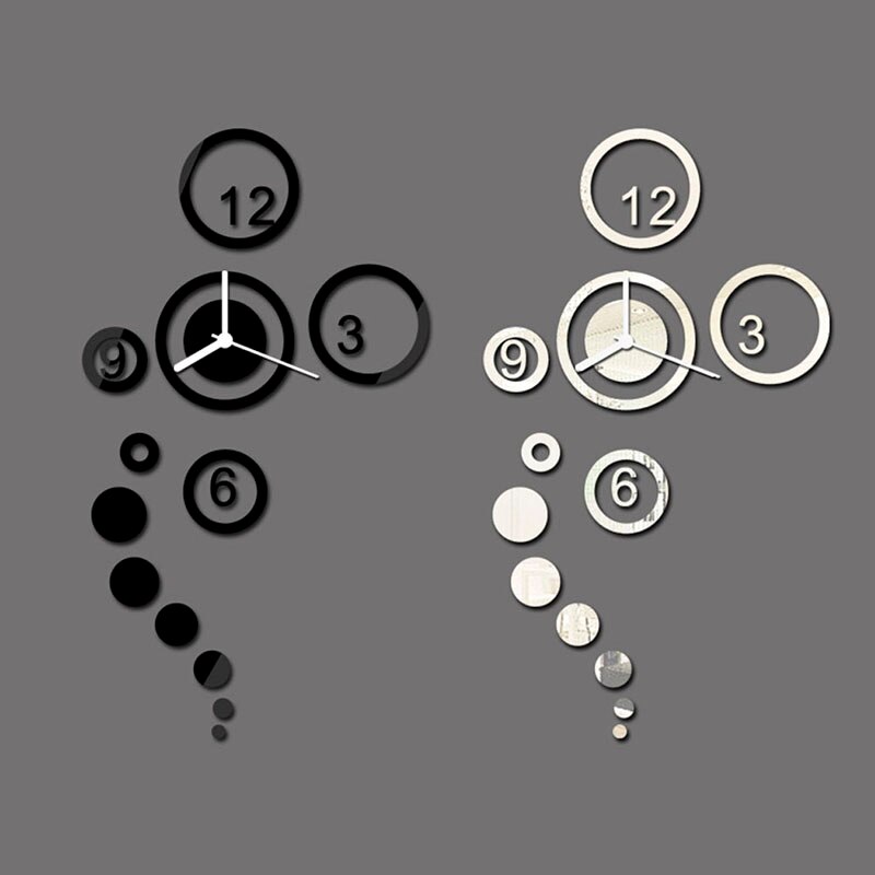 Modern Living Room Large wall clock Acrylic DIY Wall Clock Digit Clock Watch 3D Mirror Sticker Surface Europe Style wanduhr BS