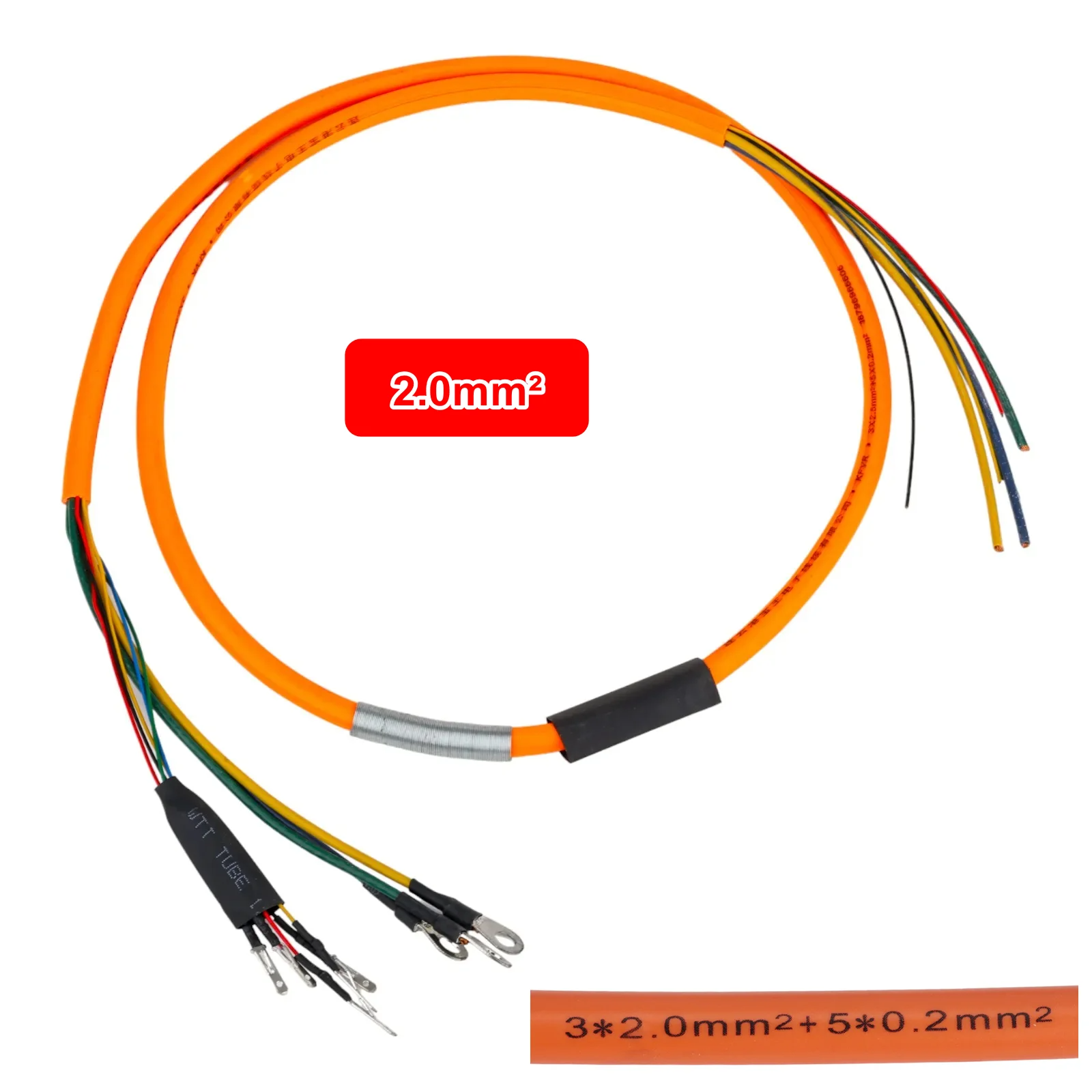 Motor Kabel 800 W Wielnaaf Motor Met 5 Hall Senor Connector Draden Voor Elektrische Scooter Fiets 1.1 Meter 2.0mm2 Reparatie Onderdelen: Oranje