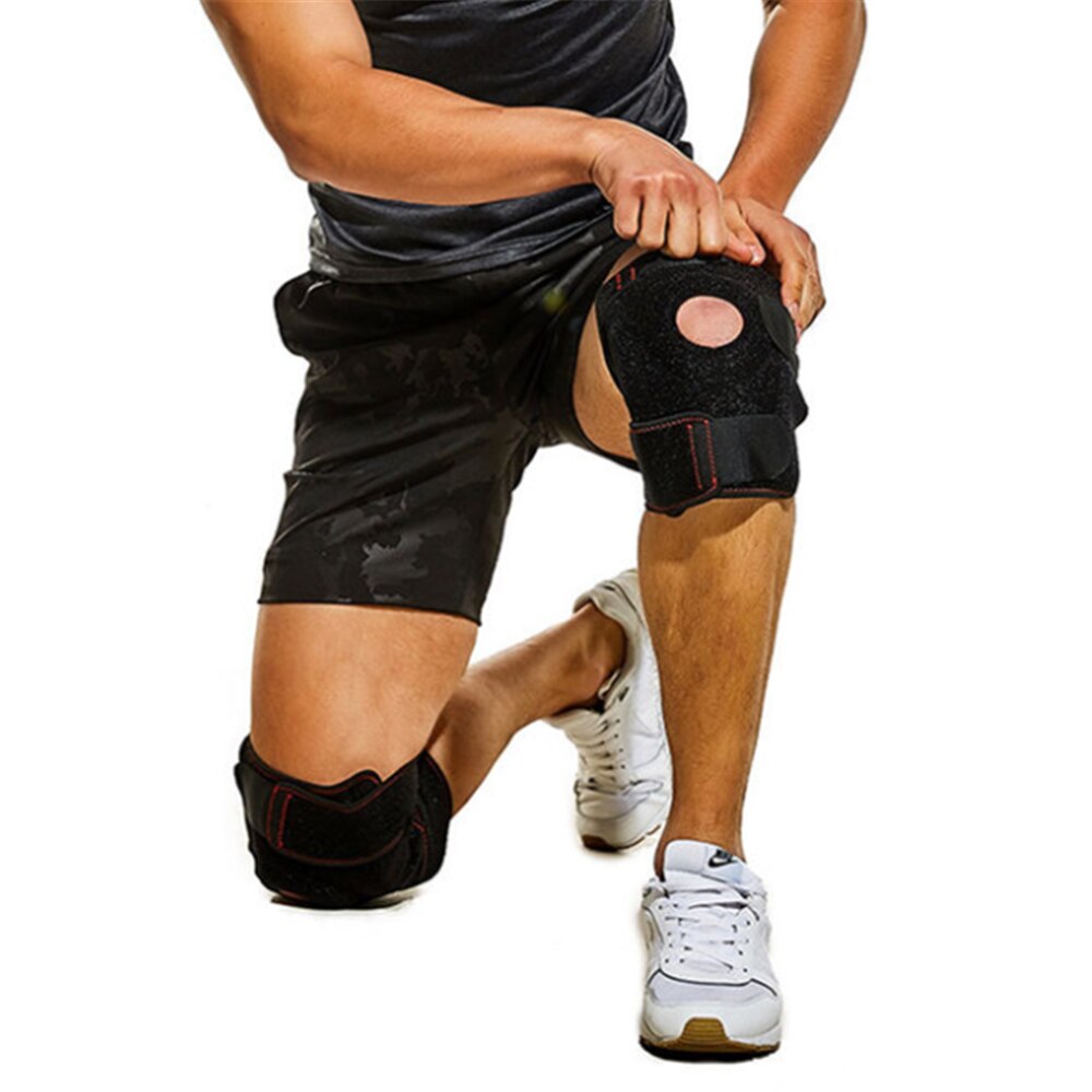 Hinged Knee Brace - Adjustable Open Patella Support for Swollen ACL Tendon Ligament and Meniscus Injuries-Athletic Compression