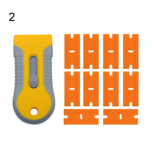Multi-purpose Mini Razor Scraper Blade Car Sticker Window Tint Decal Paint Remover Film Glue Squeegee Cleaner Removing Tool: 2