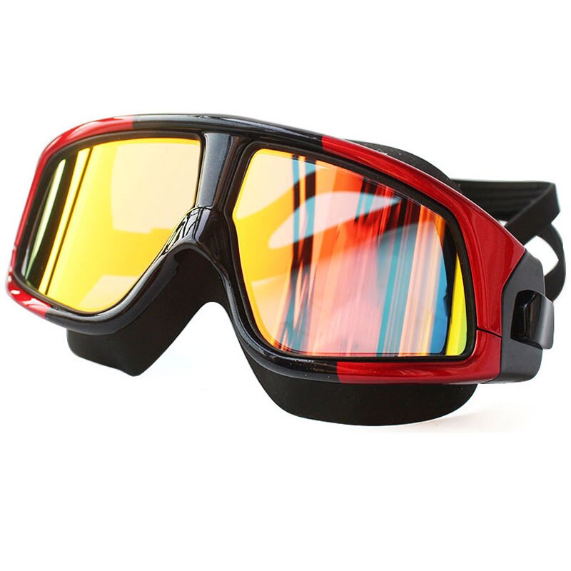 Professionele Waterdichte Comfortabele Siliconen Zwemmen Bril Grote Frame Anti-Fog Uv Bescherming Zwembril Voor Mannen Vrouwen
