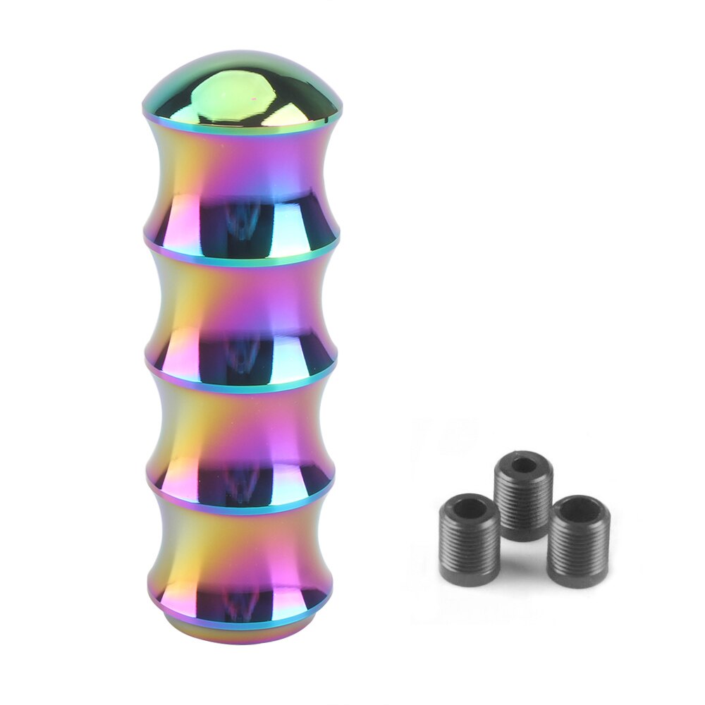 Keenso Versnellingsknop universele aluminiumlegering automatische versnellingspook shifter adapter handgeschakelde versnellingsbak (zwart)-Afstemknop