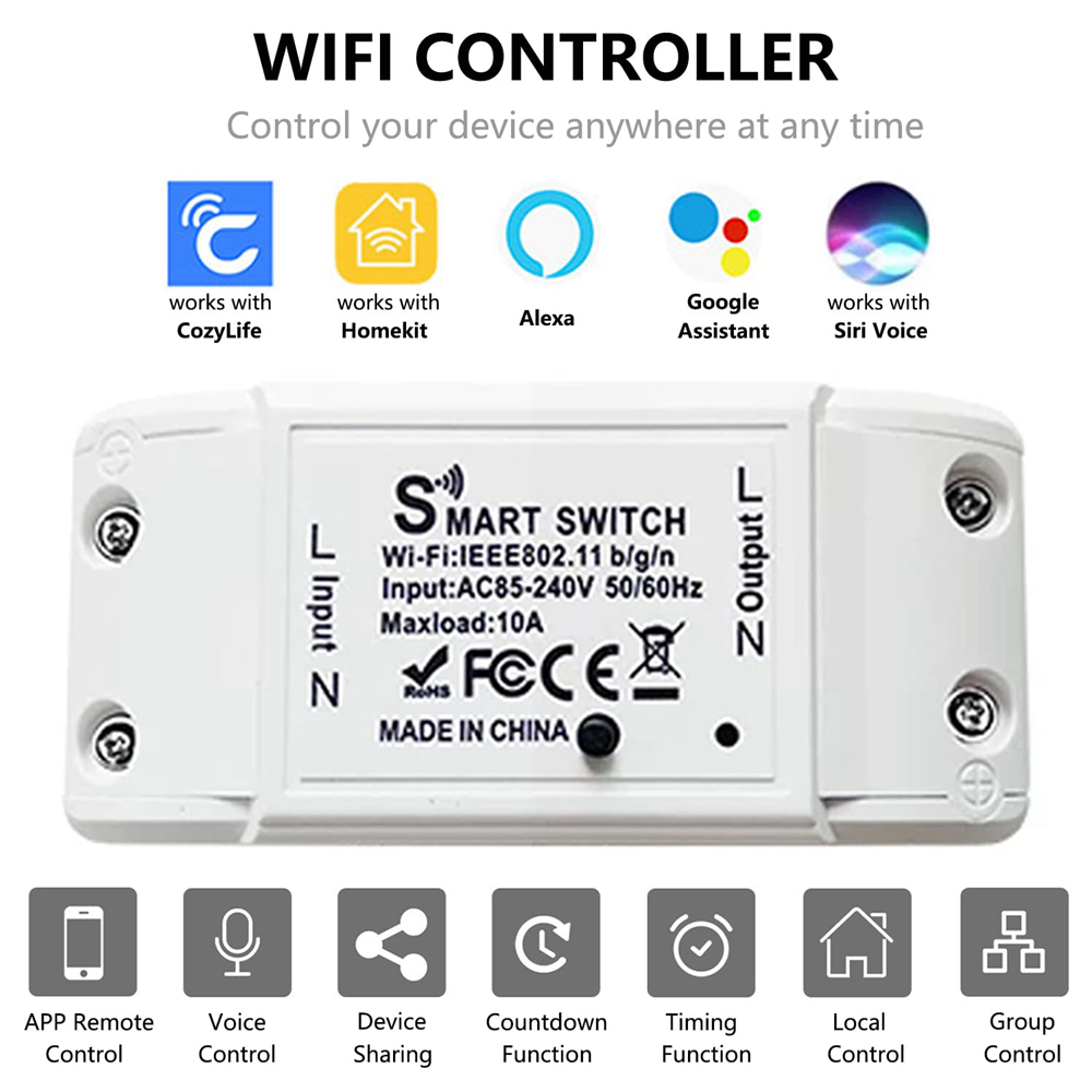 Moduł przekaźnika inteligentnego przełącznika WiFi Smart Home dla Tuya Homekit Ewelink Trzy style Sześć opcji APP Voice Praca z Alexa Google