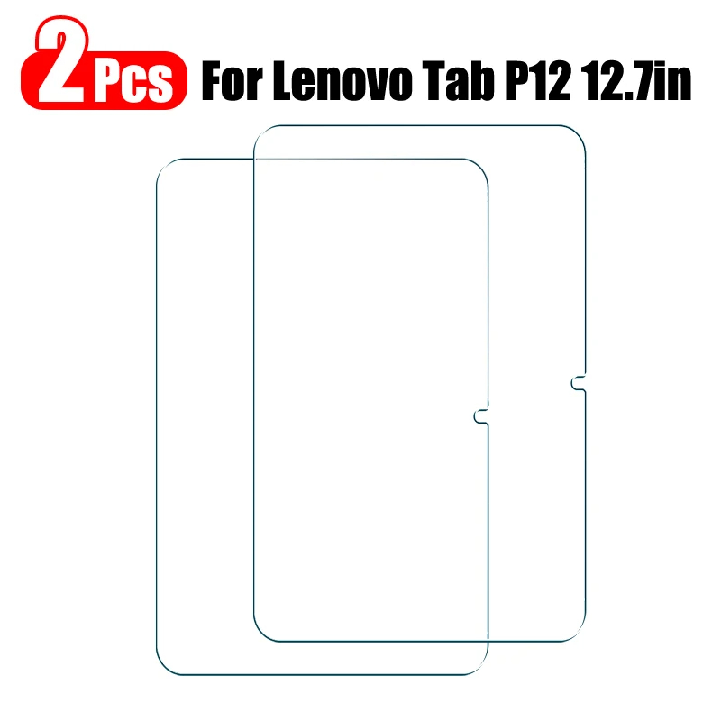 Protecteur d'écran pour tablette Lenovo Xiaoxin Pad Pro, 2 pièces, en verre trempé, 12.7 pouces, 2023 Lenovo Tab P12 12.7 Pro 12.6: Bleu