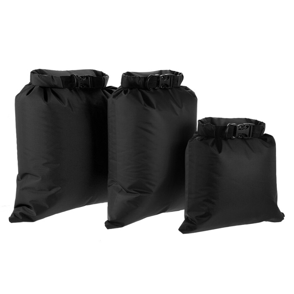 Lixada pakke  of 3 vandtæt taske 3l+5l+8l udendørs ultralet tør sæk til camping vandreture rejser dykning kompression opbevaringspose: Farve 4