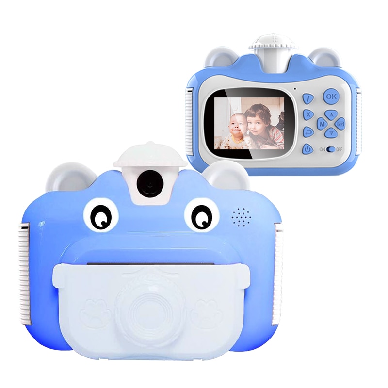 Pickwoo Kinderen Mini Leuke Digitale Print Camera Diy Foto Afdrukken Video Recorder Camcorder Kids Grote Kop Sticker Camera 'S