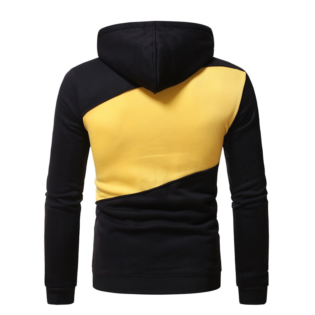 Men Autumn Hoodies Tracksuit Long Sleeve Patchwork Hooded Sweatshirt Fitness Bodybuilding Slim Training Sportswear Outwear#g4