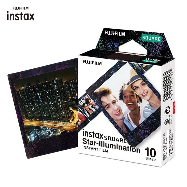 Fujifilm Instax Mini Film carré papier Photo bord noir/blanc 10-50 feuilles pour caméra Instax SQ10 SQ6 SQ20 partager imprimante SP-3: Violet
