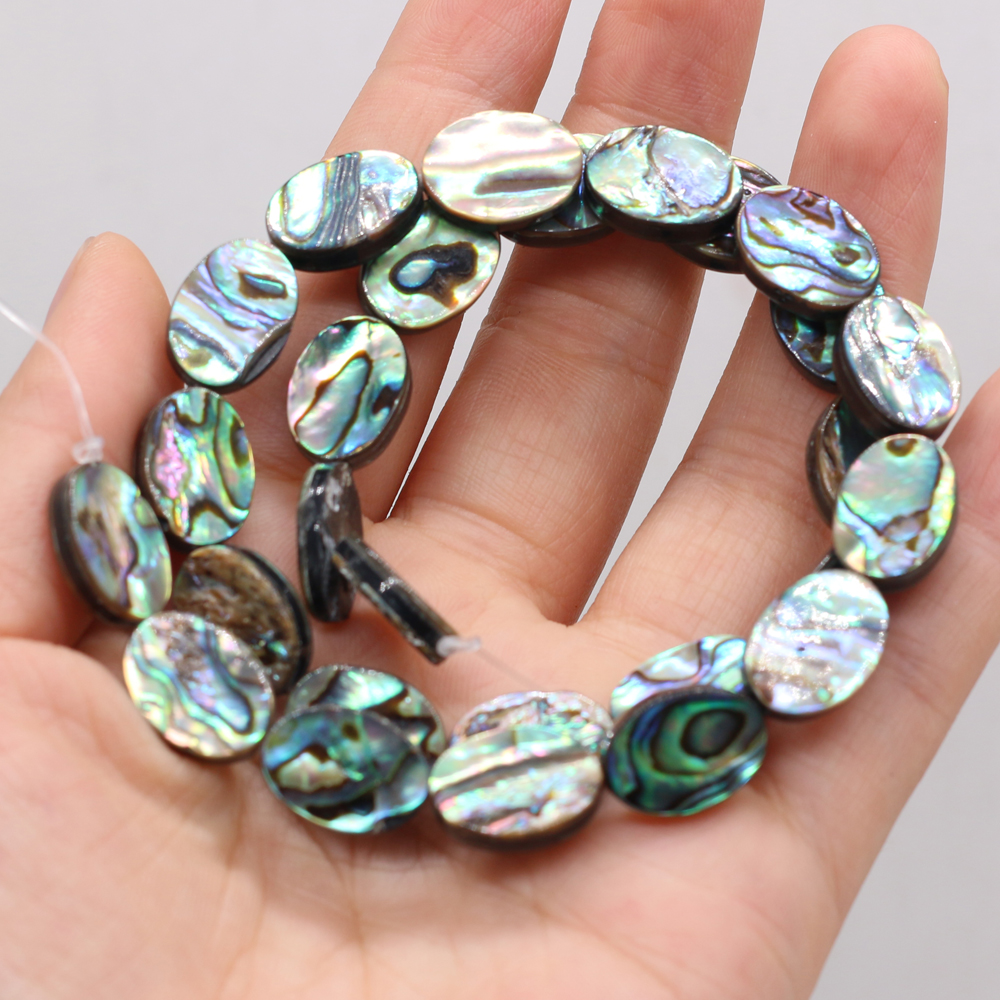 Abalone Schelp Ei Kralen - 8x12mm, 6x8mm, 8x10mm, 10x14mm - DIY Sieraden Maken - Ketting, Armband
