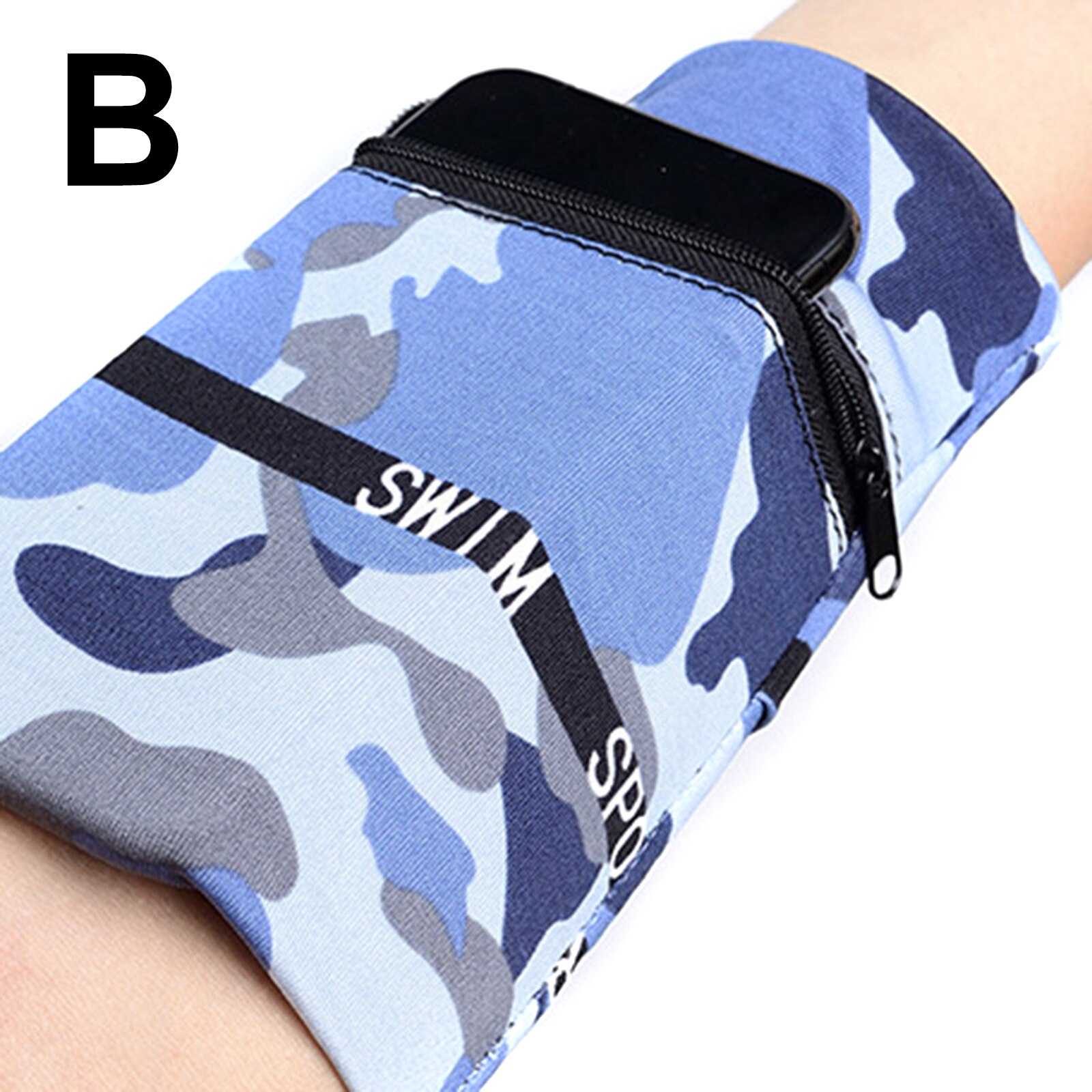 Fascia Da Braccio sportiva Corsa E Jogging Sacchetto di Ciclismo Wristband Badminton Tennis Supporto Per Polso Tasca Borsa Da Polso Per adulti DQ-di goccia: Sky Blue