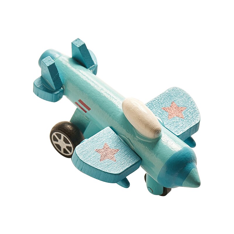 1 PCS Kinder Holz Autos Zug Flugzeug Lkw Modell Spielzeug Montessori Holz Bildung Fahrzeug Spielzeug Simulation Autos Decor: 6