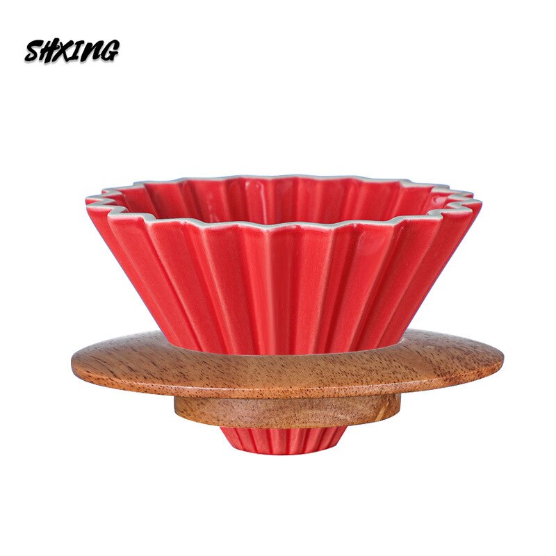 Keramische Handgemaakte Origami Filter Cup, Hand-Made Koffie Filter Cup, V60 Trechter Drip Cake Cup, meerdere Kleuren Beschikbaar