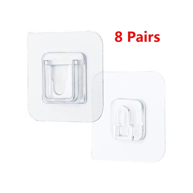 Dwustronne samoprzylepne haki ścienne wieszak ścienny przezroczysta przyssawka haczyk na przyssawki dwustronne samoprzylepne ściany uniwersalne haczyki: 8szt