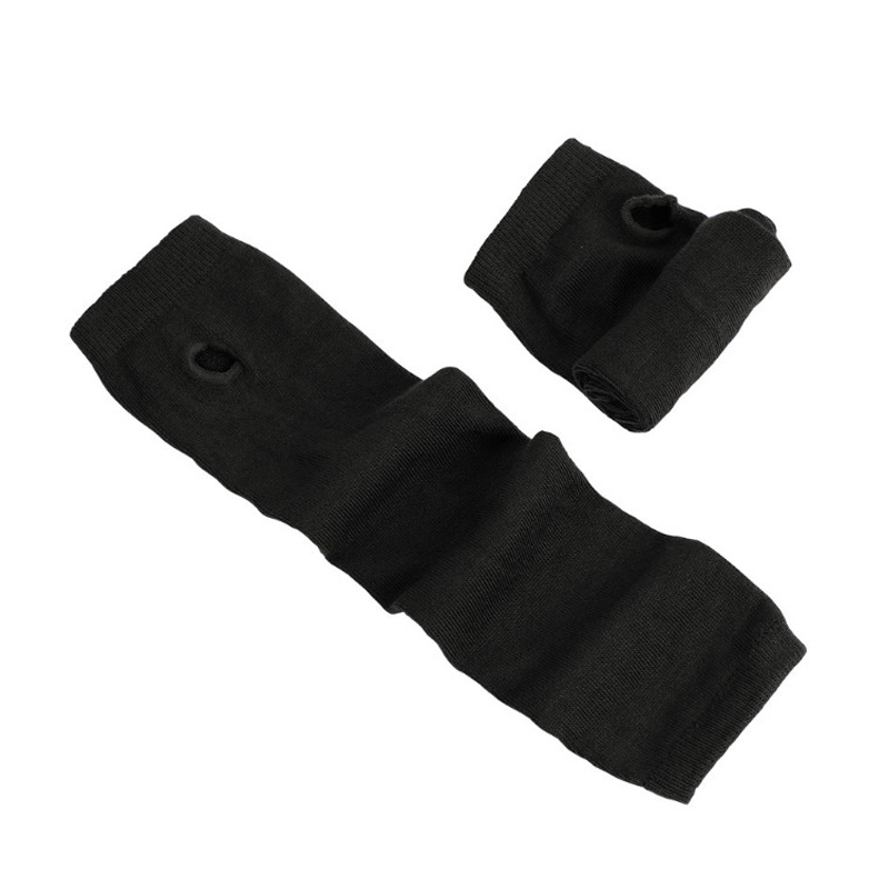 Guanti al gomito a righe da donna alla moda Guanti lunghi senza dita lavorati a maglia più caldi Guanti al gomito Accessori natalizi Regalo: Blu