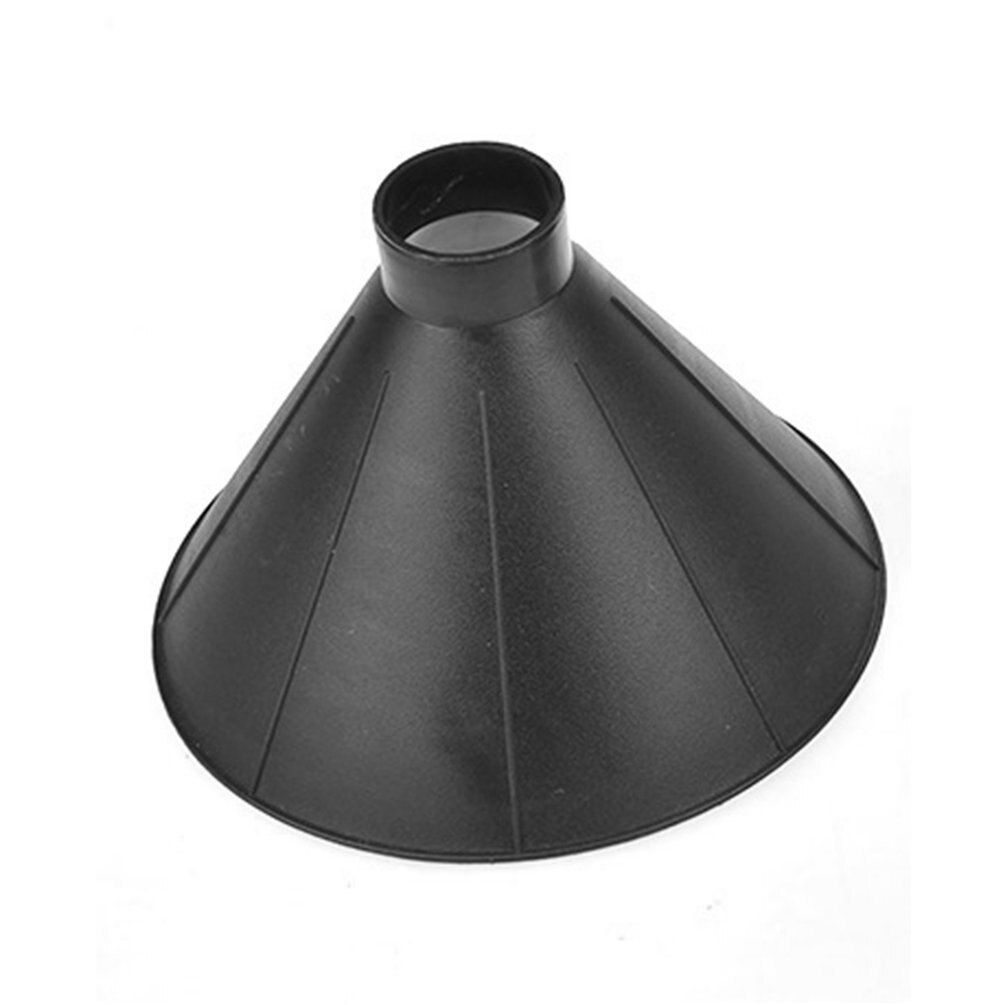 Pelle à neige pour voiture fournitures pour voiture neige d'hiver en plastique grattoir à neige pour voiture entonnoir gratter un cône rond grand entonnoir: Noir