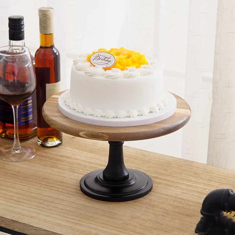 Cake Opslag Houten Cake Pan Platen Europese Stijl Bruiloft Schieten Props Massief Houten Pallet Dessert Cake Stand Trays
