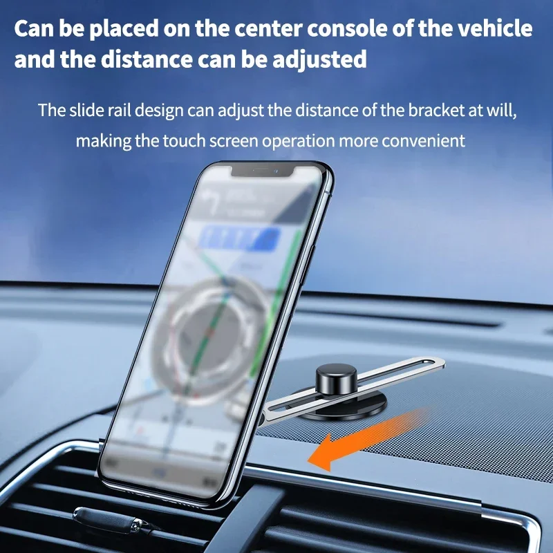 Soporte magnético para teléfono de coche, imán giratorio extensible magnético, soporte para teléfono inteligente para iPhone 15 14 13 Pro Max Samsung Xiaomi
