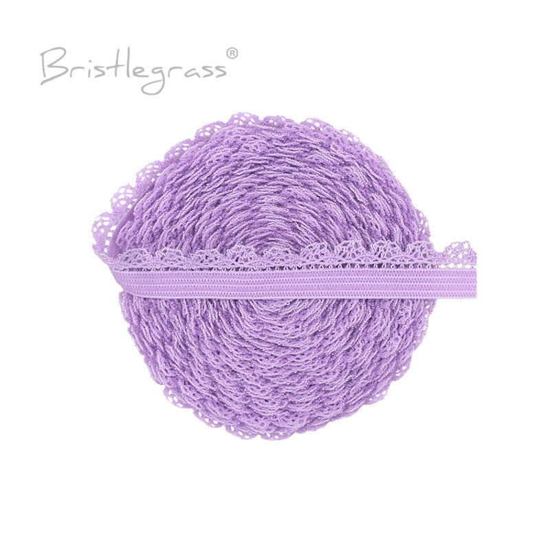 BRISTLEGRASS 2 5 10 Yard 3/8 "10mm Picot pętli Frilly koronki wykończenia gumki dekoracyjne elastan zespoły pałąk bielizna sztuka szycia