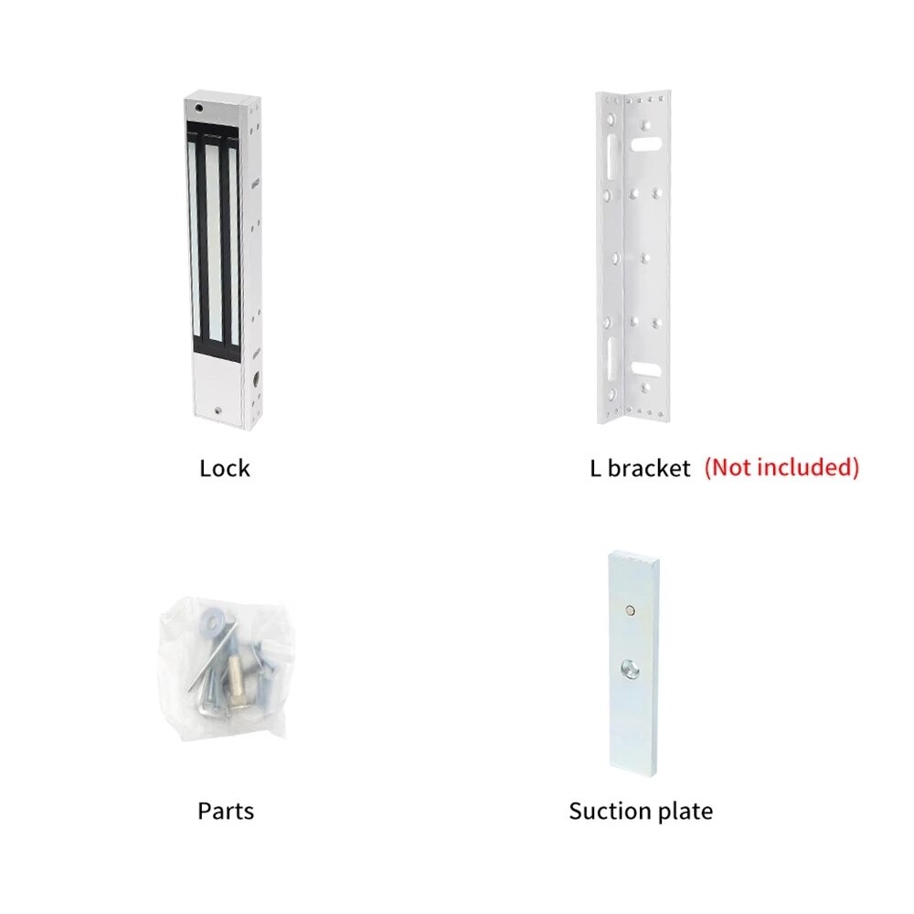 AnjieloSmart 180KG DC 12V Magnetic Electromagnetic Lock Flush Mount for Home Door Gate Access/Access Control System