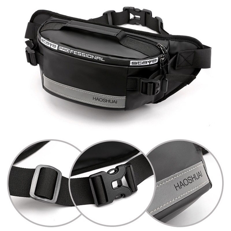 Man Waterproof Waist Bag Chest Pack Outdoor Sports Crossbody Bag Hip Bag Casual Travel Male Bum Belt Bag