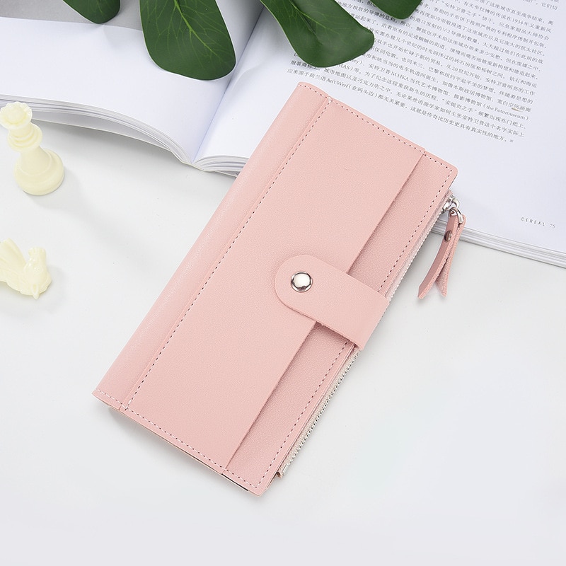 women's wallet Long leather wallet hasp cartera mujer carteira feminina Ladies Card Bag Female Teenage Pocket