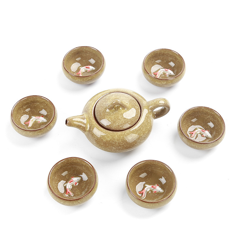 Multicolour Healthy Tea Set Afternoon TeaSet For Office Tea Room&Home Chinese Leisure Tea Ceremony Kung Fu Tea Tools Tea Pot&Cup: light green
