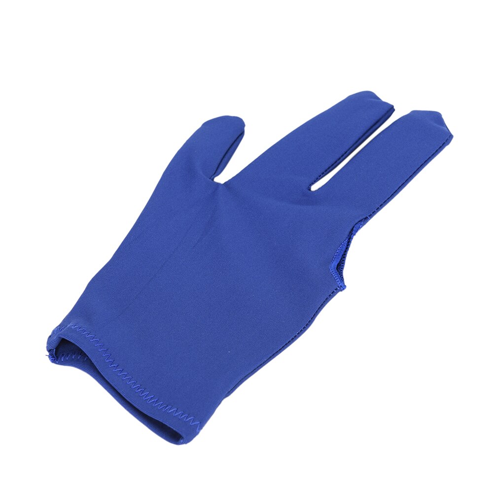 1Pcs Unisex Snooker Billiard Left Hand Three Finger Glove Billiards Accessories 4 Colors: Blue