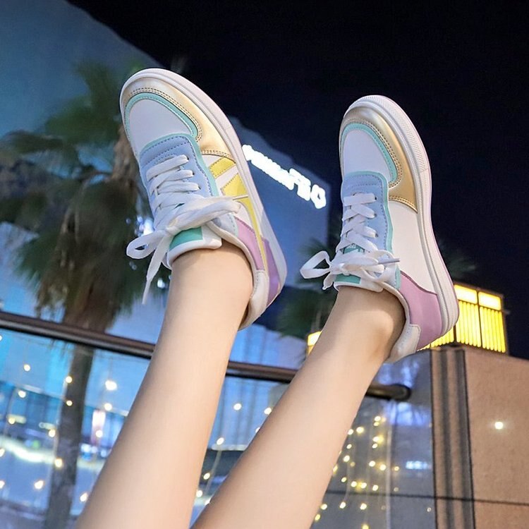 Dikke hakken dames sneakers schoenen dames sneaker schoenen damesschoenen dames baskets femme wedge gevulkaniseerde damesschoenen