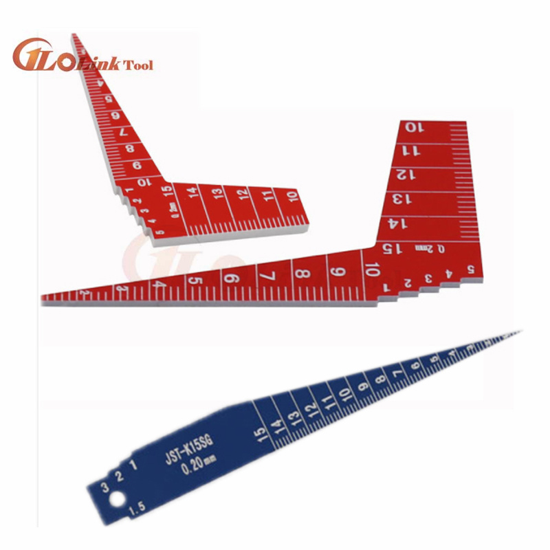 1pcs Japanese K15SG plastic feeler gauge 1-15mm Taper Welding Feeler Gauge Gage Gap Ruler Automobile industry Measuring Tools