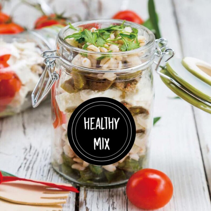 60Pcs Round Shape Label Stickers Waterproof Reusable Blackboard Stickers Mason Jars Spice Bottle Pantry Food Storage Stickers