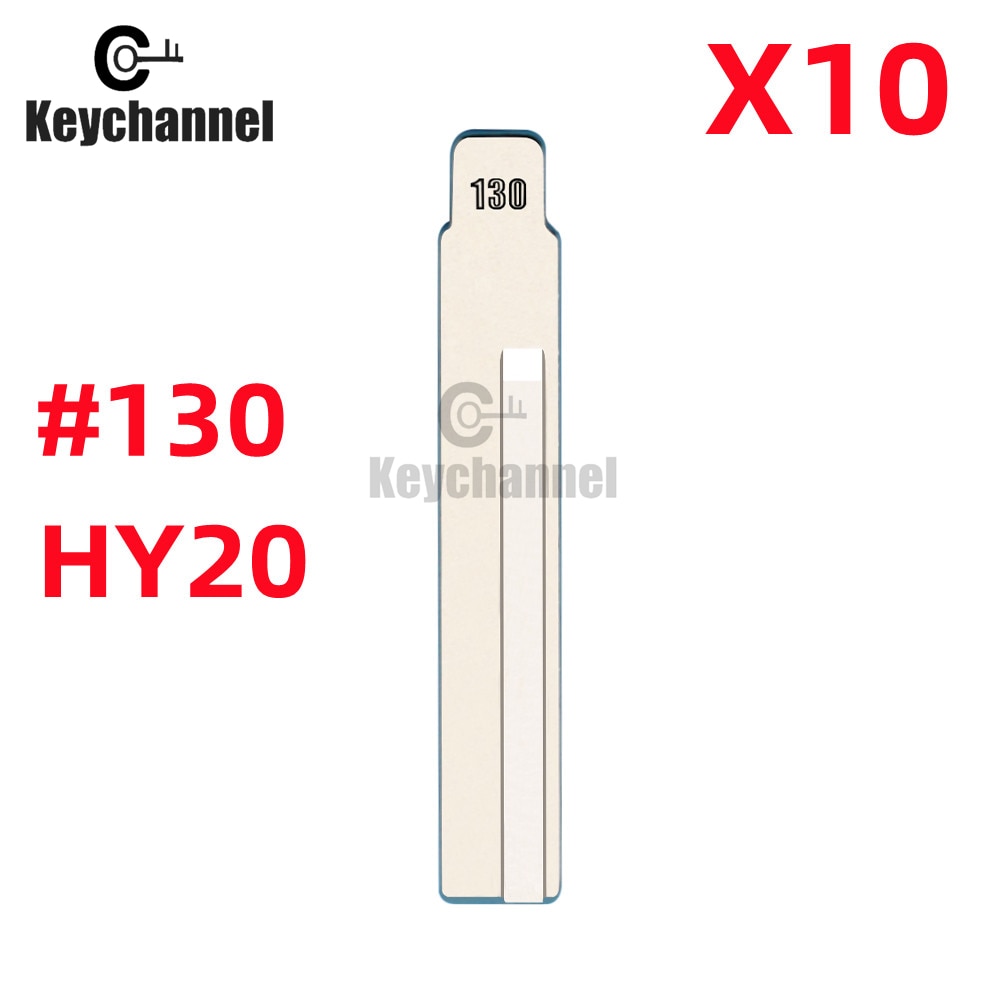 10 pièces 129 # 130 # 33 # 50 # Hyundai Kia lame de clé de voiture Lishi HY20 HY20R HY15 HY16 lame pour Xhorse KD KEYDIY JMD télécommande pour Hundai Kia: Bleu