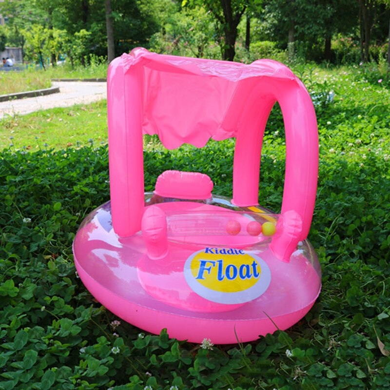 Baby Leuke Zwemmen Ring Met Zonnescherm Babyzitje Zonnescherm Kinderzitje Zwemmen Boot Speelgoed Kids Zomer Water Spelen Zwembad speelgoed