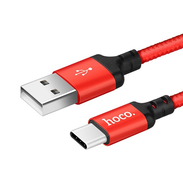 Hoco 1m 2m USB Tipo C Cavo per Samsung S10 S9 Rapido Cavo di Ricarica USB C di Ricarica Veloce per Huawei P30 Xiaomi USB-C Filo del Caricatore: Rosso / 1m