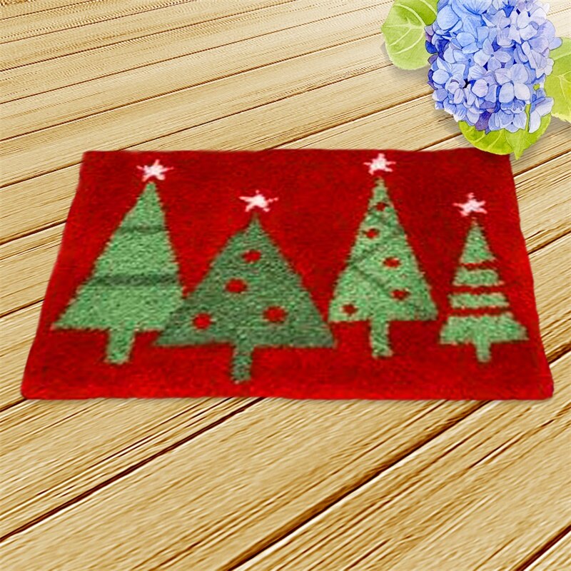 Smyrna – tapis brodé de noël, avec crochet à loquet, pour travaux d&#39;aiguille, décoration du père noël