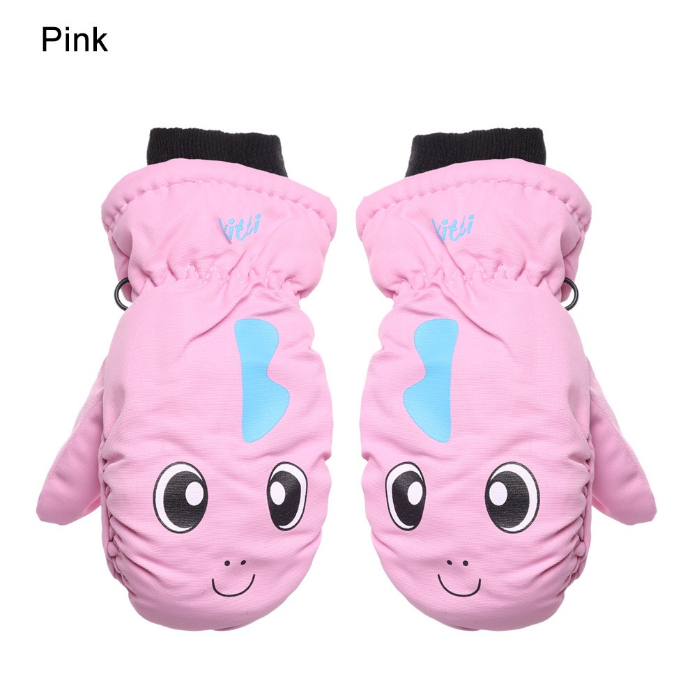 Enfants hiver gants de Ski garçons filles sport imperméable à l'eau coupe-vent anti-dérapant neige mitaines étendu poignet gants de Ski: 2-pink