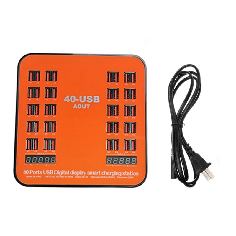 1Set Universal 40 Ports USB Charger Multi Ports Charging Station Dock For Mobile Phone Tablet iPhone iPad Desktop Accessories