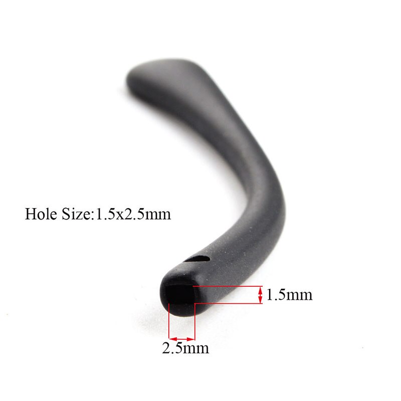 10pairs(20pcs) Black Antislip Plastic Temple Tips with screw hole For Metal Temple Glasses Eyewear Temple Tips Eyeglasses temple