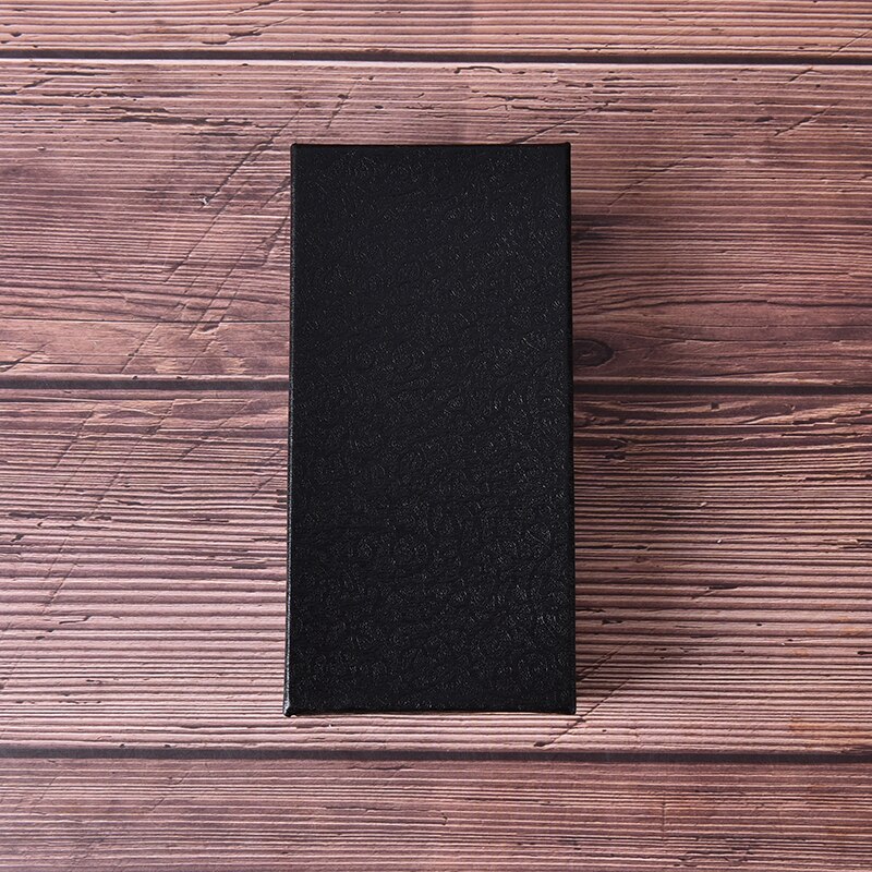 Caja rectangular negra para relojes, caja de de cartón, accesorios de joyería