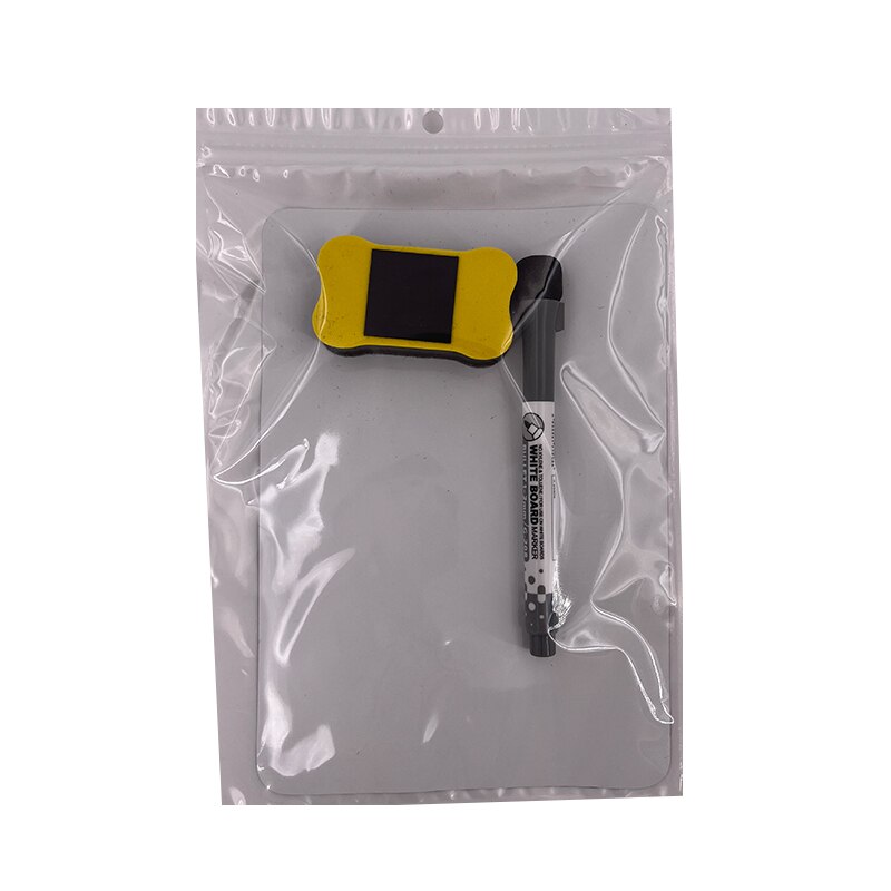 3 stk/sett magnetisk tavle kjøleskapsmagneter tørrtørke whiteboard markør viskelær skrive rekord oppslagstavle påminnelse notatblokk