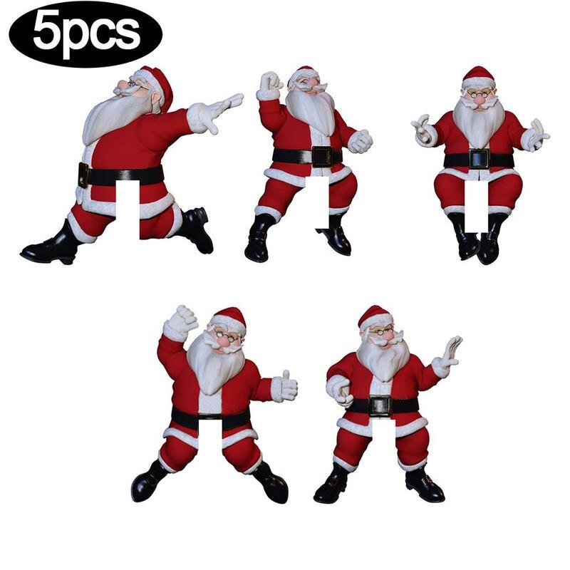 3D Muur-Doorbrekende Kerstman Sticker, 3D Kerstman Doorbreekt De Muur Ontwerpen Schil en Plak Kerstmis, 3D Zelfklevende Vinyl Sticker, Kerstmis Muur