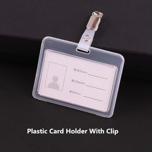 Work Office Name Card Badge Reel Student Nurse Exhibition ID Name Card Badge Holder With Metal Clip Office Supplies: Plastic Transparency
