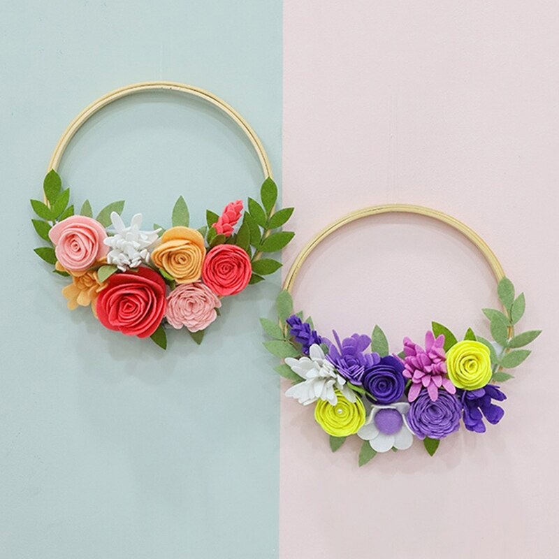 Non-Woven Wreath DIY Handmade Crafts Decoration Material Package Christmas Children's Room Wall Decoration Wreath
